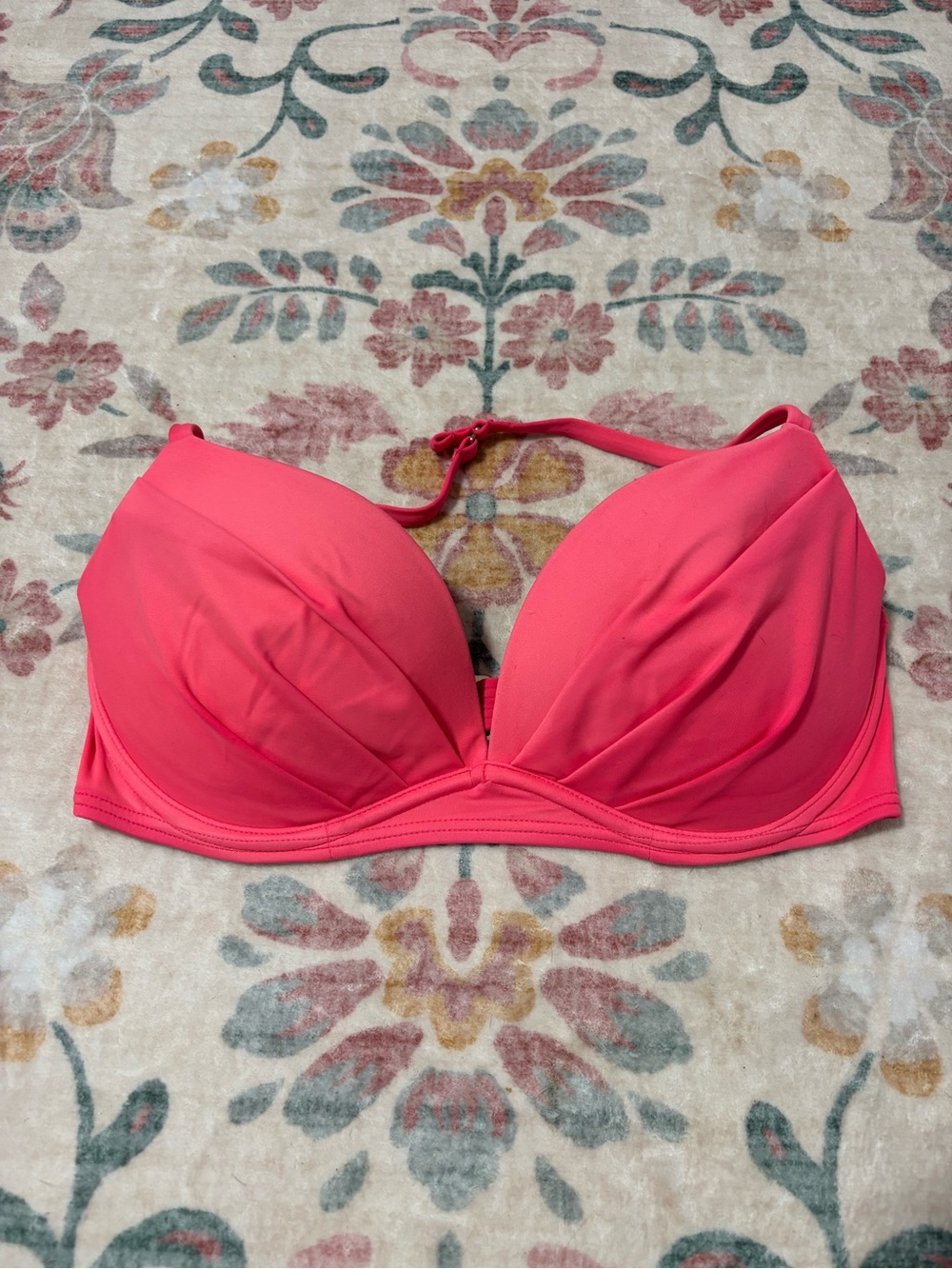 Victoria's Secret 32DF Coral Pink The angel Underwire Bikini Top